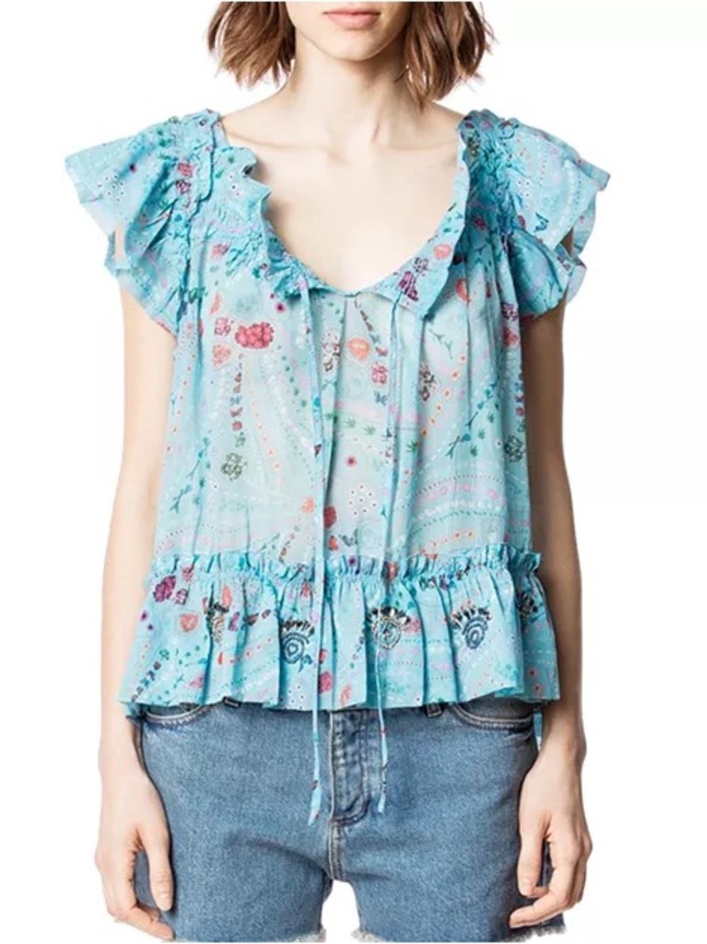 Zadig & Voltaire Psyche Tutti Print top
